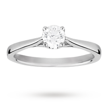 Canadian Ice solitaire brilliant cut 0.40 carat diamond ring set in 18 carat white gold