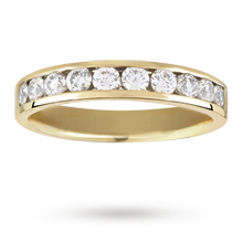 Canadian Ice 0.50 total carat weight brilliant cut 10 stone diamond eternity ring in 18 carat yellow gold