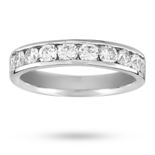 Canadian Ice 1.00 total carat weight brilliant cut 10 stone diamond eternity ring in platinum