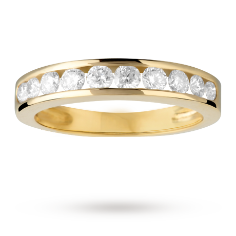 Brilliant cut 0.50 total carat weight diamond ring in 18 carat yellow gold