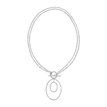 DKNY Essentials Steel and Stone Set Pendant