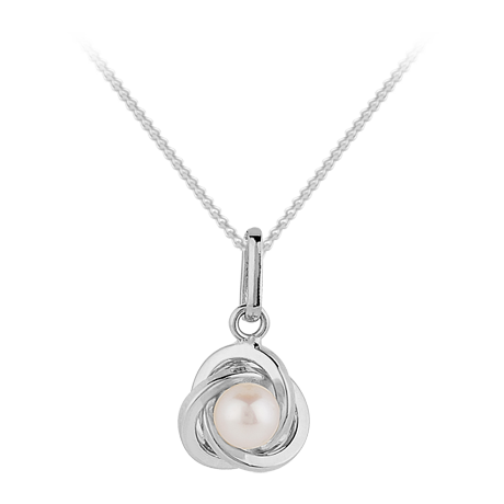 pearl pendant gold 9ct knot