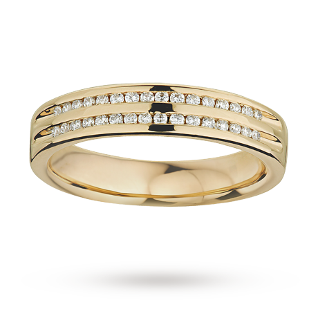 Jewellery Wedding Rings Ladies double row diamond set wedding ring ...