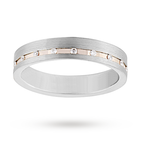 ... set rose gold channel wedding ring in 18 carat white gold - Ring Size ... set rose gold channel wedding ring in 18 carat white gold - Ring Size