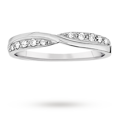 ... carat weight diamond set kiss wedding ring in 18 carat white gold