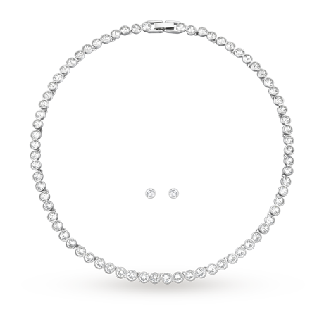 tennis necklace crystal swarovski earrings