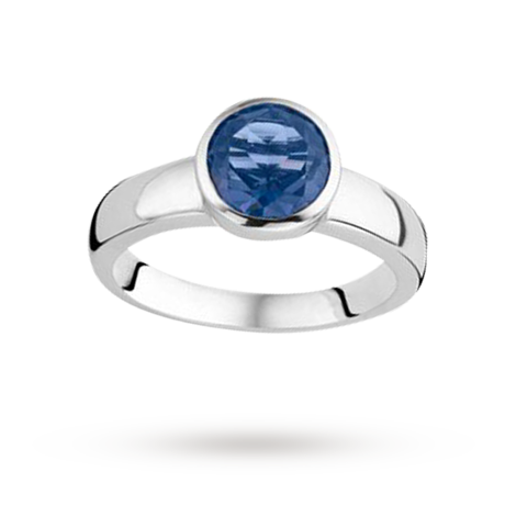 Ti Sento Silver and Blue Stone set Solitaire Ring - Ring Size L Ti Sento Silver and Blue Stone set Solitaire Ring - Ring Size L