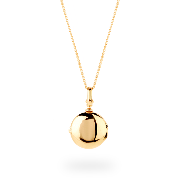 Goldsmiths 9ct Yellow Gold Round Locket Pendant